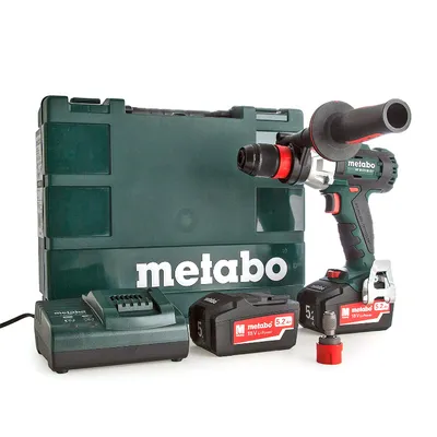 Акумулаторна ударна бормашина Metabo  с 2 батерии и зарядно, 18 V, 5.2 Ah, 120 Nm, 0-600/0-2050 об./мин, 1.5-13 мм, SB 18 LTX BL Q