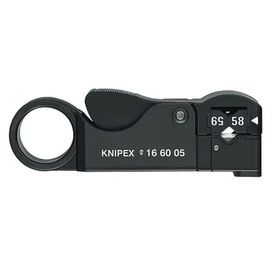 Инструмент за зачистване на кабели Knipex  RG 58, RG 59 и RG 62  105 мм, 16 60 05 SB