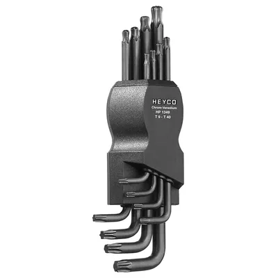 Г-образен ключ Heyco Torx/Torx комплект   TX9-40, 8 бр., HP 1349