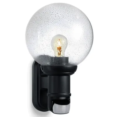 Лампа Steinel фасадна със сензор 60 W, E27, черна, 230 V, L 560 S