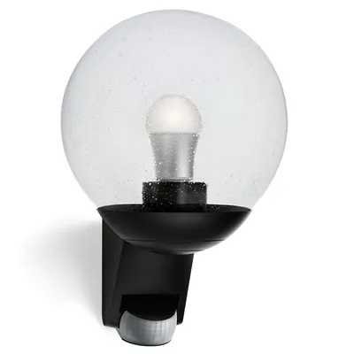Лампа Steinel фасадна със сензор 60 W, E27, черна, 230 V, L 585 S