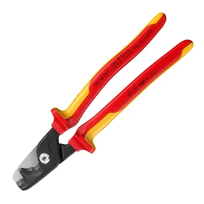 Ножица за кабелни канали Knipex с VDE изолация 120 мм2, 225 мм, StepCut XL