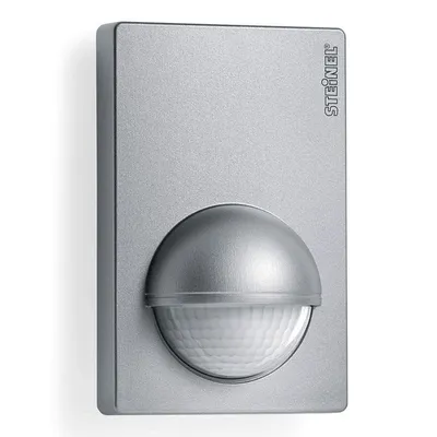 Сензор за движение Steinel инфрачервен външен  1000 W, 180 °, 12 м, сребро, IS 180-2