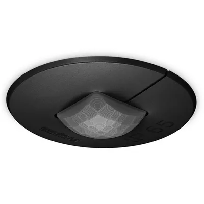 Сензор за присъствие Steinel инфрачервен вътрешен 1000 W, 360 °, 6 м, черен, IR Quattro MICRO