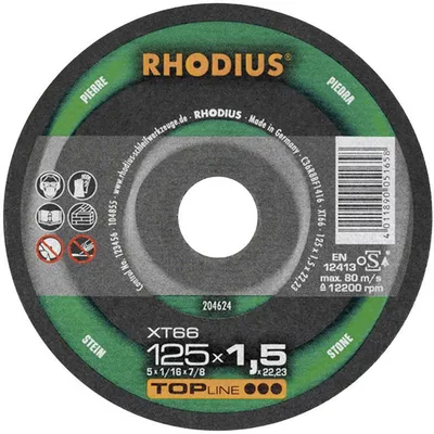 Диск карбофлексен за рязане Rhodius на камък и неметали  125 мм, 1.5 мм, 22.23 мм, XT66