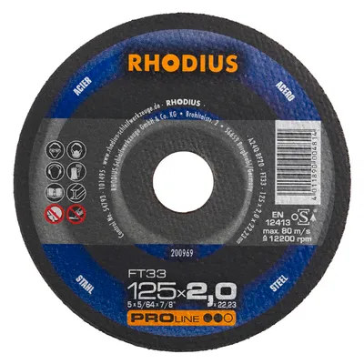 Диск карбофлексен за рязане Rhodius на метал 150 мм, 3 мм, 22.23 мм, FT33