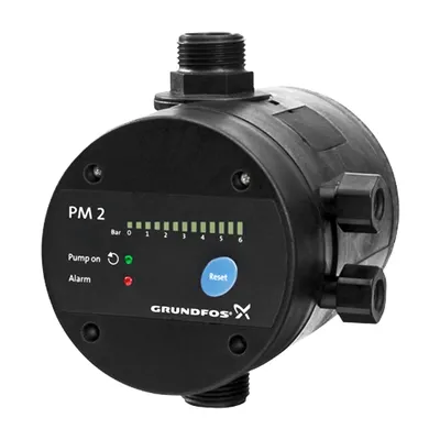 Електронен пресостат за помпа Grundfos с автоматичен рестарт  2000 W, 5 bar, 150-500 kPa, 1", PM 2