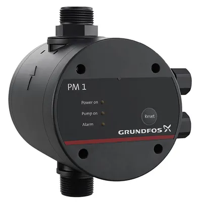 Електронен пресостат за помпа Grundfos с ръчен рестарт  1200 W, 10 bar, 220 kPa, 1", PM 1