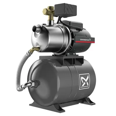 Хидрофорна помпа Grundfos с цилиндричен съд   8 м, 4.8 м3/ч, 20 л, 50 м, 1 ", JP 4-54 PT-H