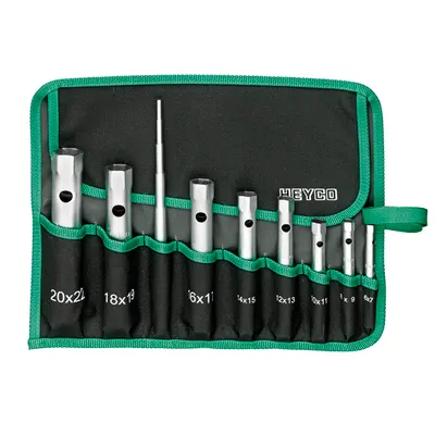 Глух ключ Heyco 6-стен комплект 6-22 мм, 9 бр., DIN 896, R 896-9