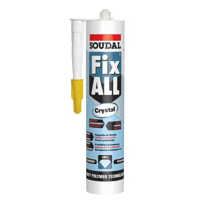 Лепило универсално Soudal полимерно  290 г, прозрачно, Fix All Crystal