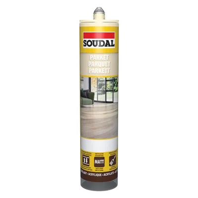 Лепило уплътнително Soudal акрилно за паркет и ламинат 280 мл, орех
