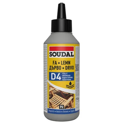Лепило за дърво Soudal полиуретаново водоустойчиво  0.250 г, 66A