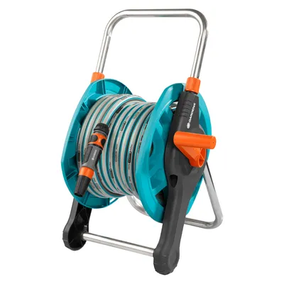 Макара за градински маркуч Gardena в к-кт с маркуч и аксесоари 1/2 ", 20 м