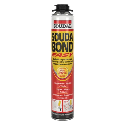 Полиуретанова пяна Soudal пистолетна за изолационни материали  750 мл, Soudabond Easy