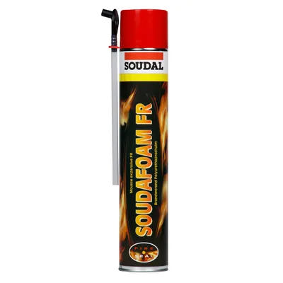 Полиуретанова пяна Soudal ръчна монтажна пожароустойчива 750 мл, Soudafoam FR