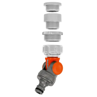 Съединител на маркучи Gardena бърза връзка М - чешма комплект 1", 3/4", 5/8", 1/2"