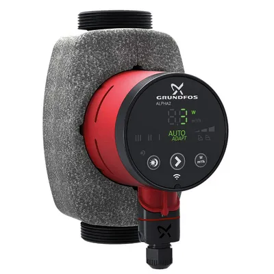 Циркулационна помпа Grundfos за парно отопление 2.4 м3/ч, 4 м, Alpha2 25-40 180